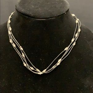 Silpada Sterling Silver Necklace with Leather